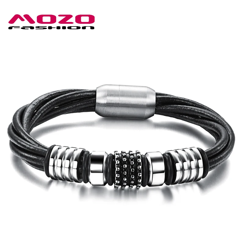 Prix pour MOZO MODE Chaude Marque Bijoux Hommes Bracelet En Cuir Torsadé Corde Bracelet à Breloques En Acier Inoxydable Mâle Personnalité Cadeaux MPH907 Prix pour MOZO MODE Chaude Marque Bijoux Hommes Bracelet En Cuir Torsadé Corde Bracelet à Breloques En Acier Inoxydable Mâle Personnalité Cadeaux MPH907