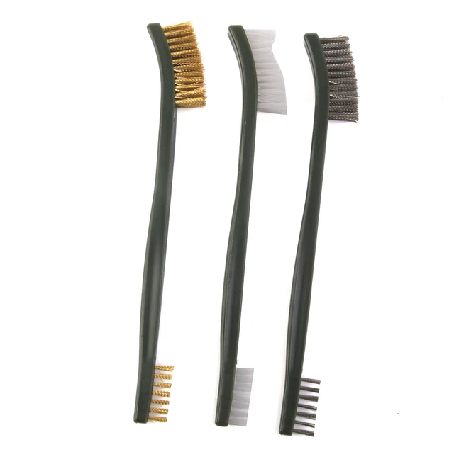 Hot 3pc Wire Cleaning Brush Set Br Nylon Stainless Steel Bristle Hot 3pc Wire Cleaning Brush Set Br Nylon Stainless Steel Bristle Gas Stove Cleaner Kitchen Tools