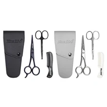Борода гребень усы нос машинка для стрижки волос ножницы комплект для мужчин средства ухода за мотоциклом с сумкой