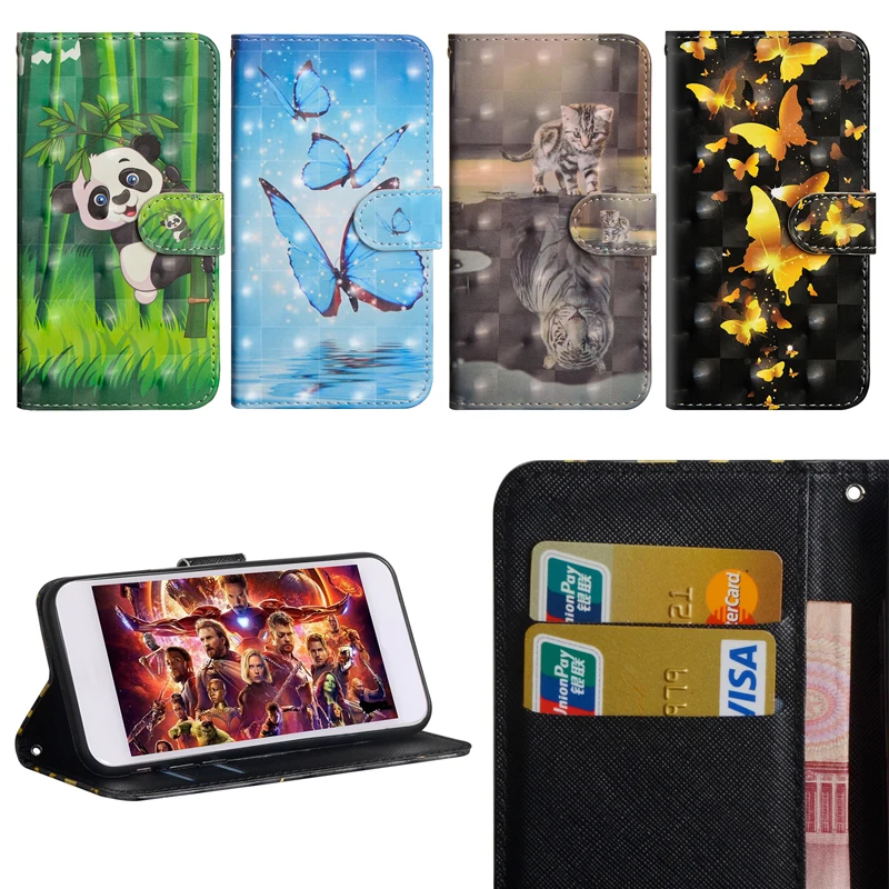 

Luxury Flip Leather Case For LG Q6 alpha Q6a Q 6 Cover 3D Painted Wallet Card Slot Cover For LG Q 6 Plus M700A Q6 Prime Q6 Mini