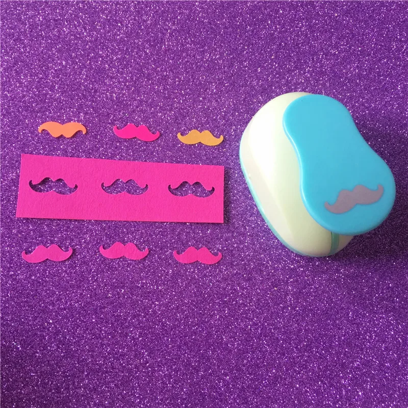 

New 1 inch beard EVA foam hole punch paper puncher for greeting card handmade scrapbook handmade moustache craft punch machine