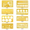 1 Pc K Resin Circles Geometric Template Ruler Stencil Drawing Measuring Tool Students New Design ► Photo 1/6