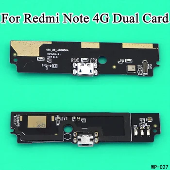 cltgxdd Microphone Module+USB Charging Port Board Flex Cable Connector For Xiaomi Redmi Note 3G 1 2 3 4X 5A Note 4G Replacement - Цвет: Redmi Note 4G Dual