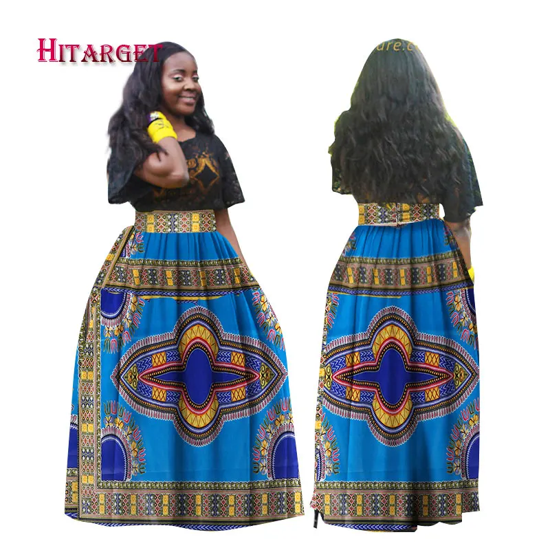 

Hitarget 2017 Women African Traditional Print Long Skirt Clothing Ankara Dashiki High Waist A Line Maxi Skirt for Women WY1287