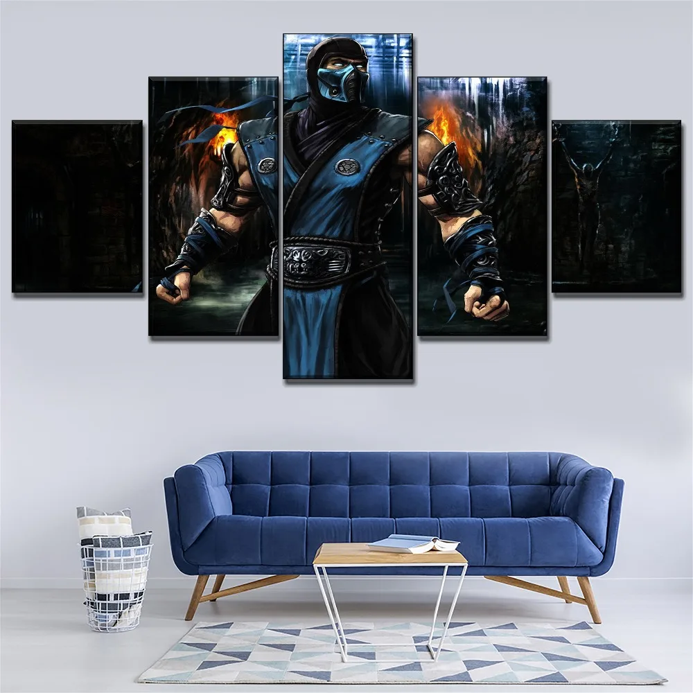 Современное настенное искусство домашние декоративные картины Mortal Kombat из 5
