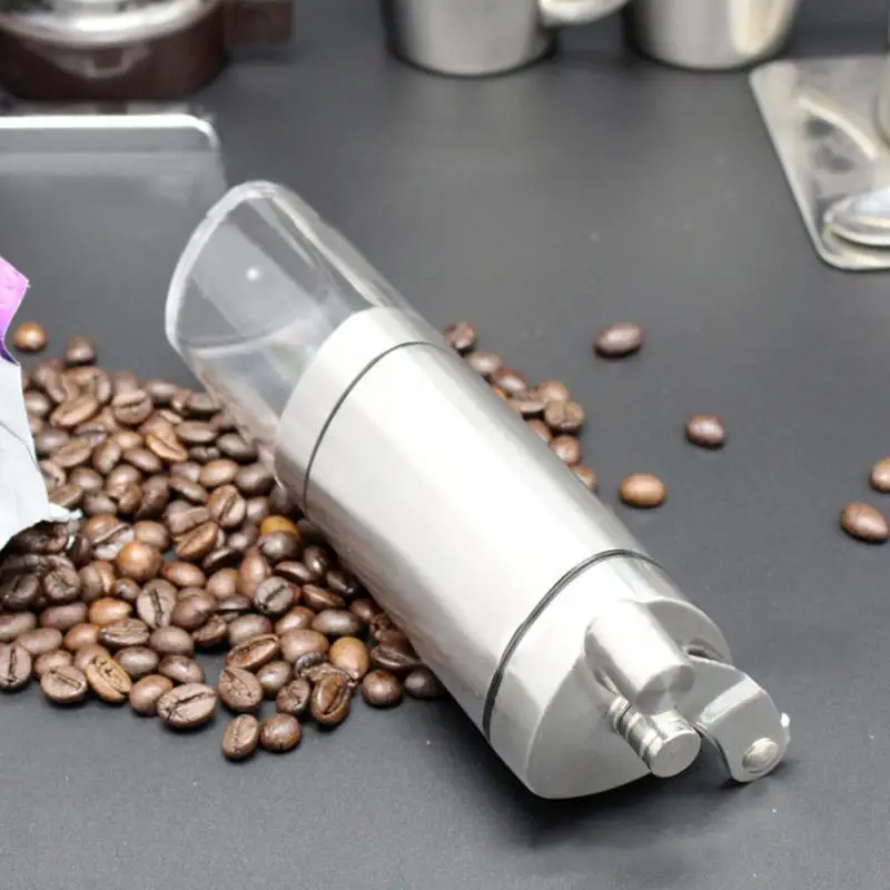 Stainless Steel Manual Coffee Grinder Conical Burr Mill Brushed with