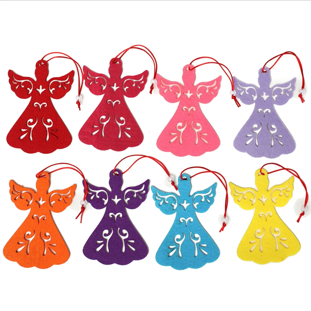 Angel Wings Christmas Tree Decorations Christmas Tree Hanging Pendant Ornaments Bauble Home Decor Gadgets Gift Xmas 1PC Colorful