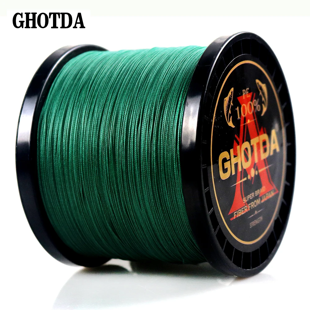 8 прядей плетения из полиэтиленовой плетеной лески GHOTDA1000M 13 фунтов 119LB|Рыболовные