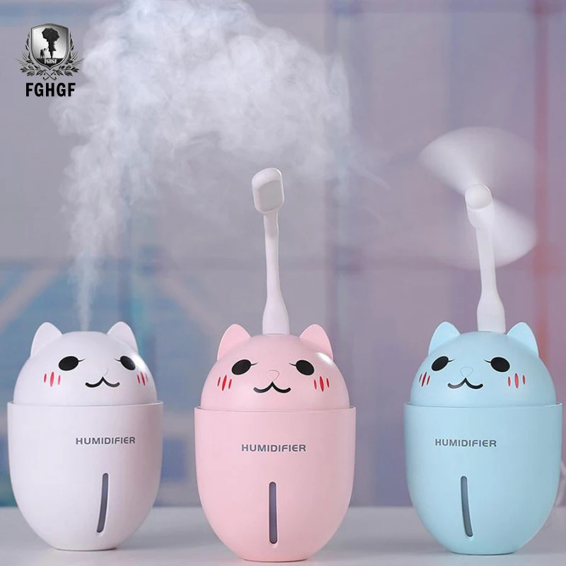 

Kitty Humidifier 3 In 1 Air Purifier Portable USB Humidifier Steam Night Light Fan Home Officet
