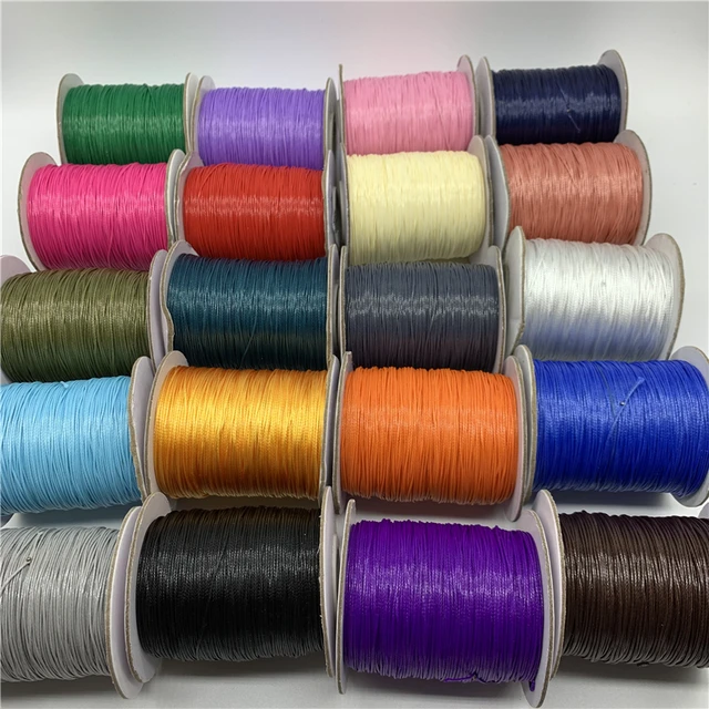 NEW 10 Meters 1mm 1.5mm Waxed Cotton Cord Waxed Thread Cord String Strap  Necklace Rope Bead DIY Jewelry Making for Bracelet - AliExpress