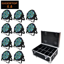 TIPTOP TP-P01 10в1 дорожный корпус 54x1 Вт RGB 3в1 пластиковый светодиодный Par свет DMX 512 Control сценический Par Банок Мини Размер дешевая цена