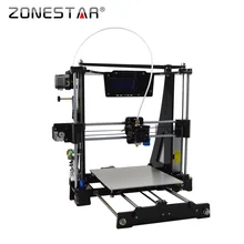 Zonestar 3D printer DIY kit Newest Arrival High Precision Easy Leveling Acrylic Frame Reprap Prusa i3 LCD Bowden Extruder