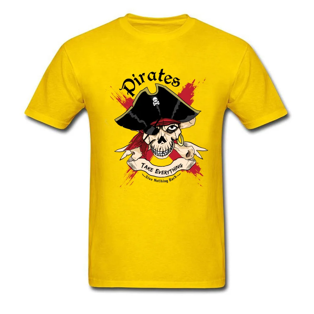 Family PIRATE Normal Short Sleeve T Shirt Lovers Day O-Neck Cotton Fabric Tops T Shirt for Boys T Shirt Casual PIRATE yellow