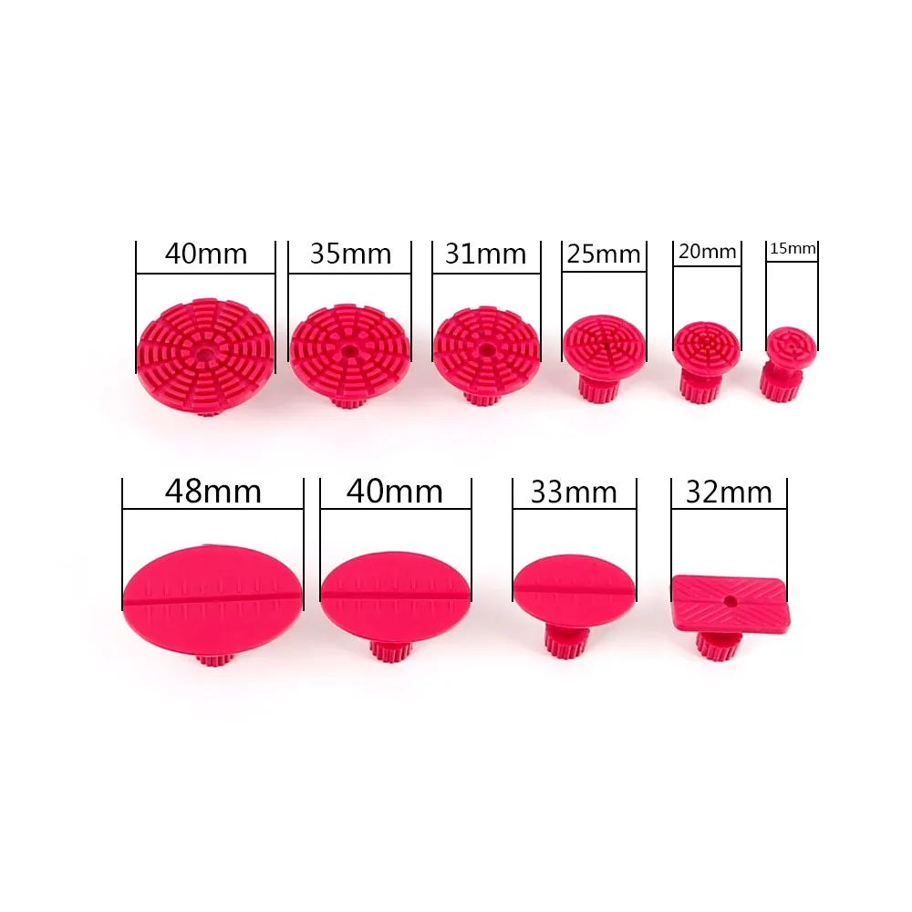 15 pieces Red Blue Glue Tabs Professional PDR Dent Tabs with 5 pcs Black Glue Sticks Paintless Dent Repair Hail Tool