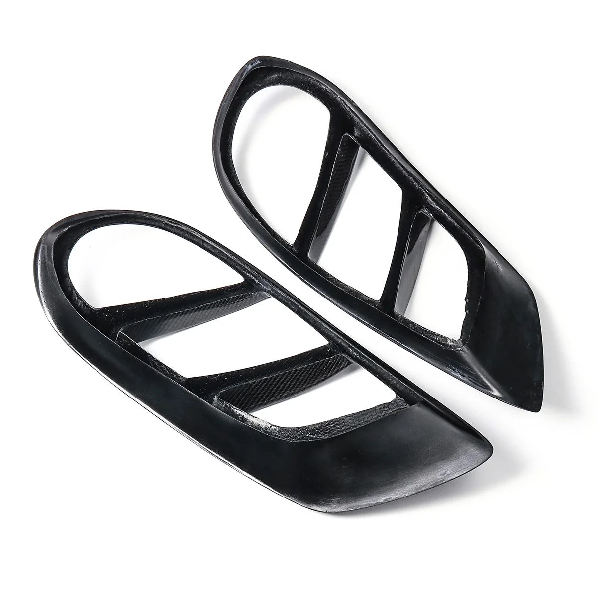 Parachoques delantero Parrilla de ventilación de aire de fibra de carbono de la luz de niebla de adornos para Mercedes para Benz W205 C43 para AMG 2015 -2018 piezas exteriores