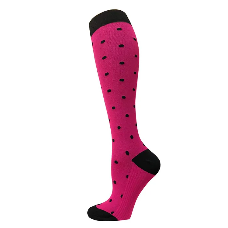 Компрессионные носки для мужчин и женщин, нейлон, для спорта на открытом воздухе, гоночные, для бега, для путешествий, для активного отдыха, чулки ниже колена, высокое давление ног - Color: 21
