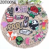 ZOTOONE Blanc Étranger Chat Rose Panda Serpent Main Araignée de Bande Dessinée Patch Fer Sur Pas Cher Brodé Correctifs Pour Vêtements Anime Badges un ► Photo 1/6