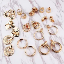 Dvacaman панк ZA геометрические Макси Висячие серьги для женщин золотого цвета металлические массивные серьги вечерние ювелирные изделия аксессуары на Рождество