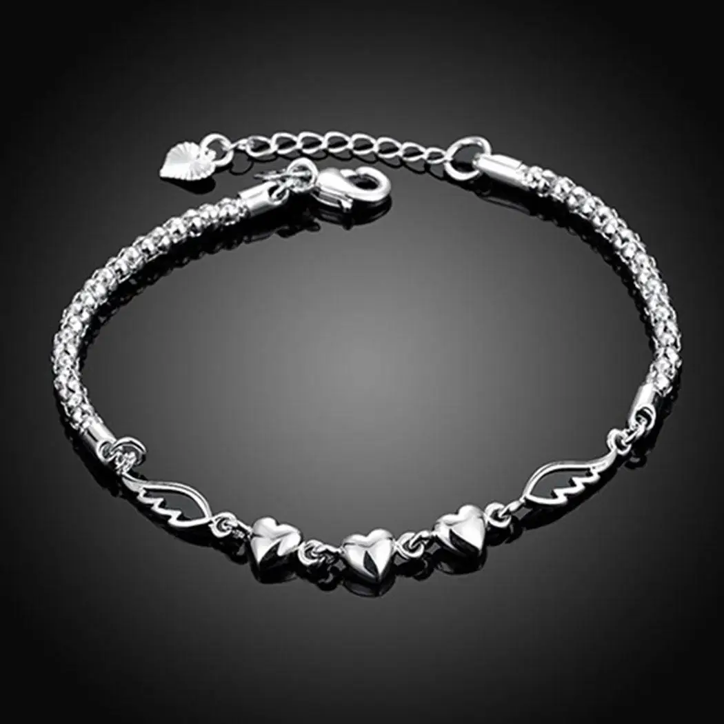 

Heart Wristband Bangle Chain New Fashion Wings Women Bracelet Angel