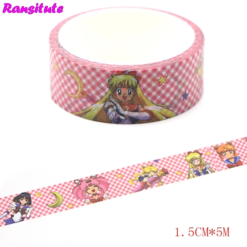 

Ransitute R437 Sailor moon Japanese Pocket Washi Tape DIY Color Book Toy Decoration Detachable Masking Tape