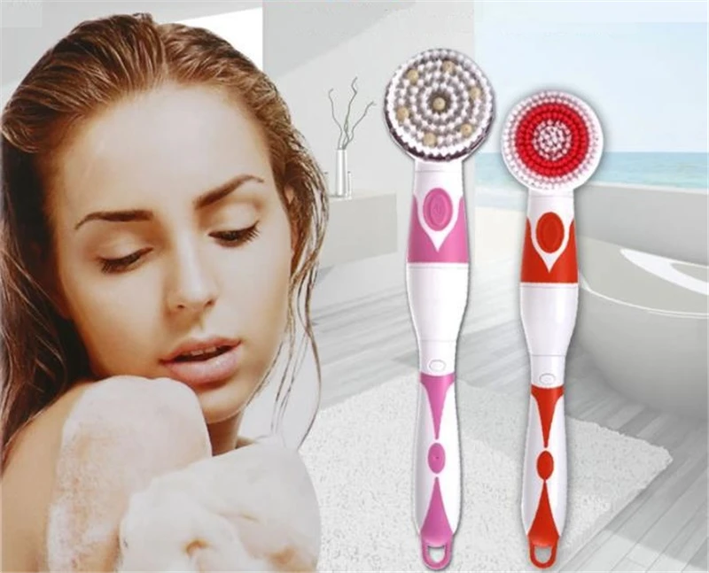 Electric Body Cleansing Brush Sets Massager Unisex With Long Handle