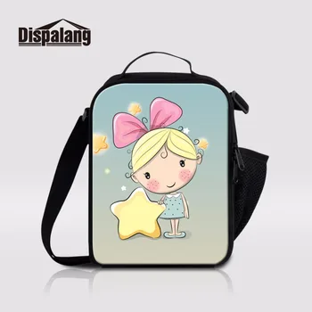

Dispalang Insulated Lunch Cooler Bag With Shoulder Straps Cartoon Girl Print Student Lunch Box Food Thermal Bag Women Lunch Bags