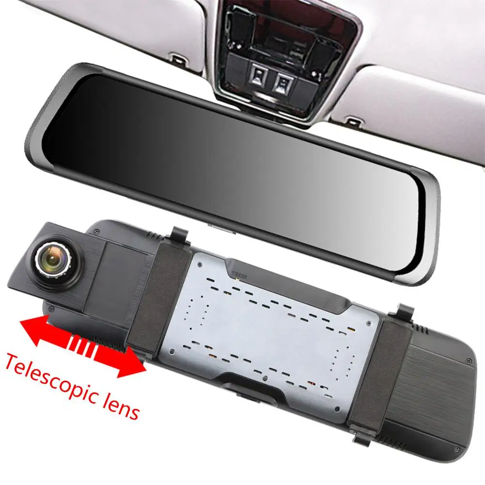 

10-Inch Full-Screen Rearview Mirror Double Recording Low Light Level Night Vision Driving Recorder Reversing Image Video