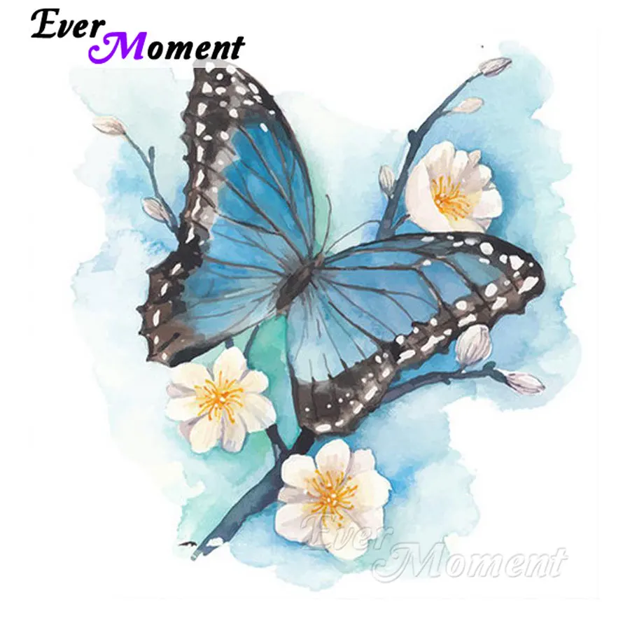 

Ever Moment Diamond Painting Butterfly Flower Full Square Drill Picture Mosaic Diamond Embroidery Needlework Handmade S2F718