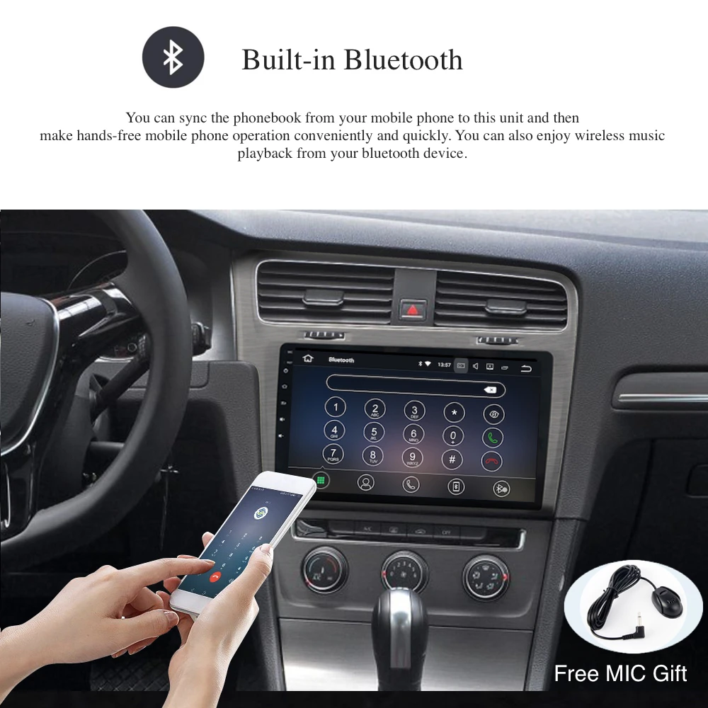 Flash Deal 10.2" IPS Android 9.0 Car Radio GPS for VW Golf 7 Multimedia 2013 2014 2015 2016 2017 Auto Stereo NAVI Headunit Autoradio USB BT 1