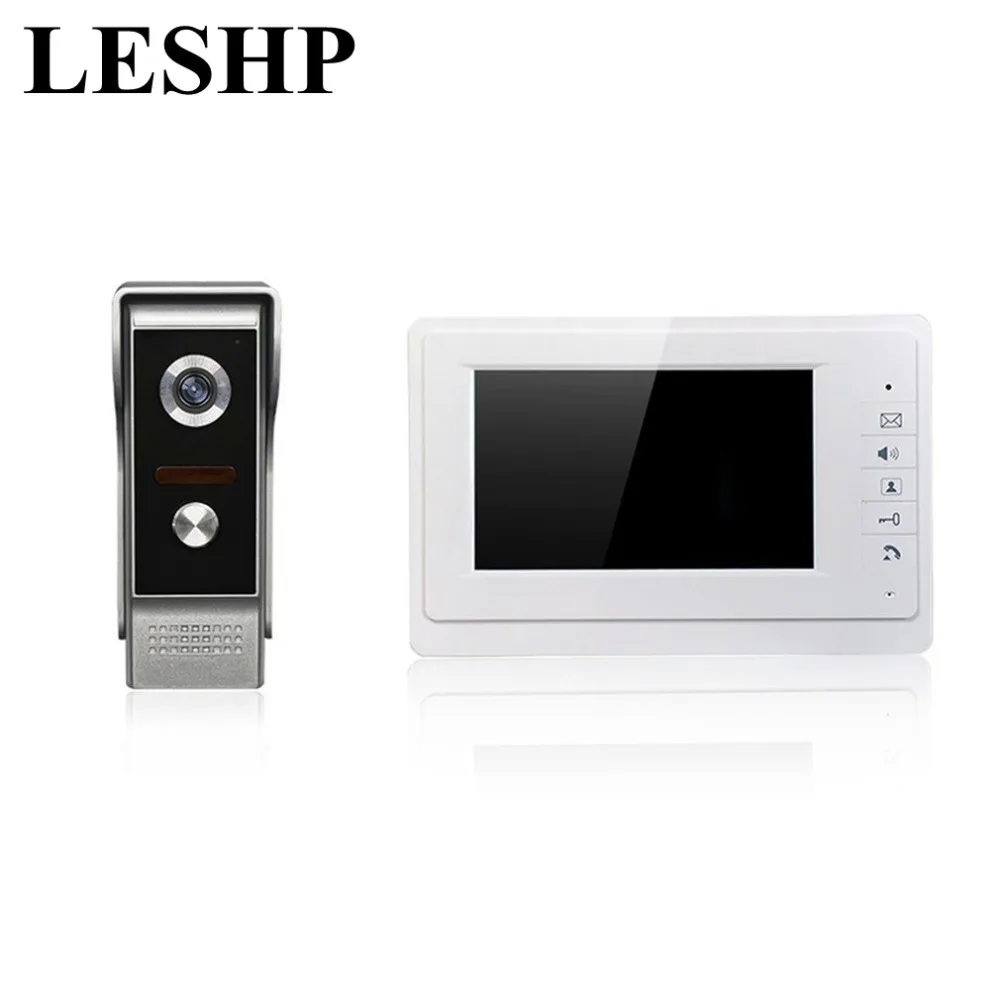 

LESHP XSL-V70Rm-M1 Wired Visual Doorbell 7 Inch LCD Video Monitor Door Phone Intercom System Door Release Unlock Doorbell Camera