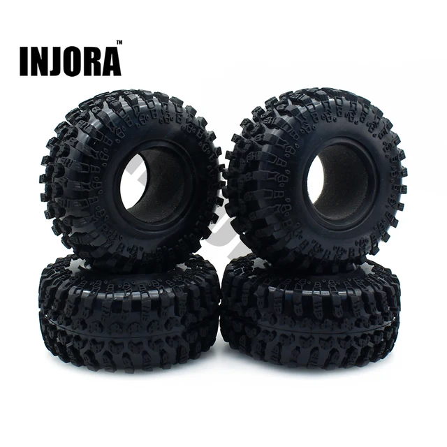 Cheap 4PCS 2.2" Rubber Tyre / Wheel Tires for 1:10 RC Rock Crawler Axial SCX10 RR10 Wraith 90056 90045 90031 90020 YETI 90026 90025