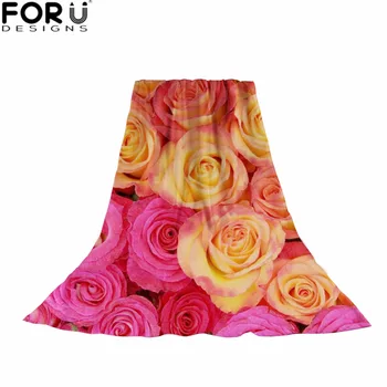 

FORUDESIGNS Rose Floral Scarves Summer Beach Women Cappa Luxury Brand Chiffon Hijab Womens Pashmina Silky Flower Design Clothes