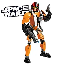 KSZ Star Wars 7 Minifigures Captain Phasma Rey Poe Dameron Finn Figure toys building blocks compatible legoe