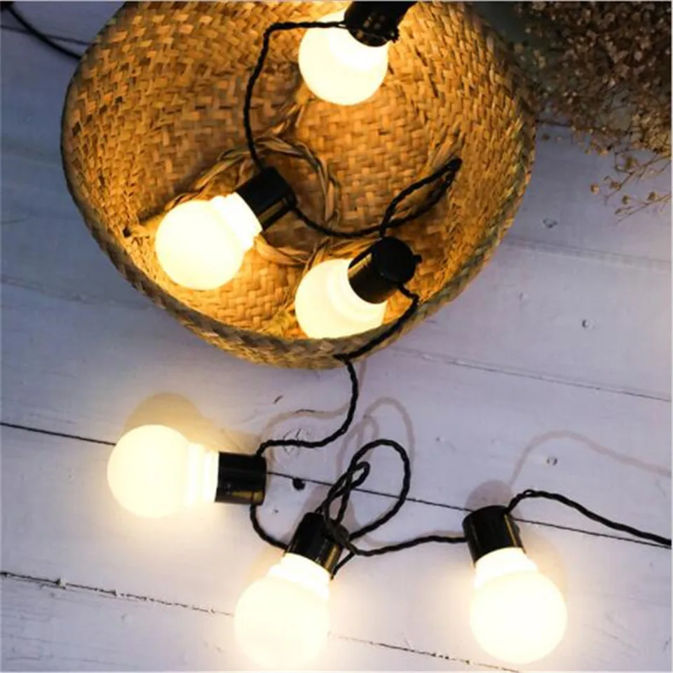 Dropship Retro Edison Light Bulb Style Fairy String Light Waterproof Outdoor Indoor Light 6m AC 110V 220V Garden Decor Luminaire