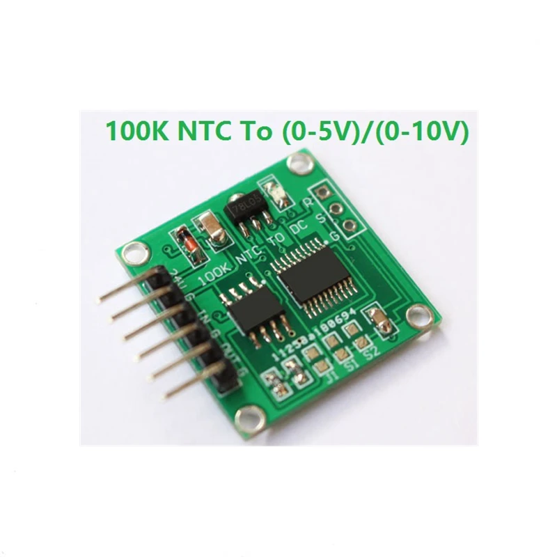 

NTC thermistor turn voltage 100K NTC turn 0-5V 0-10V linear conversion temperature transmitter module