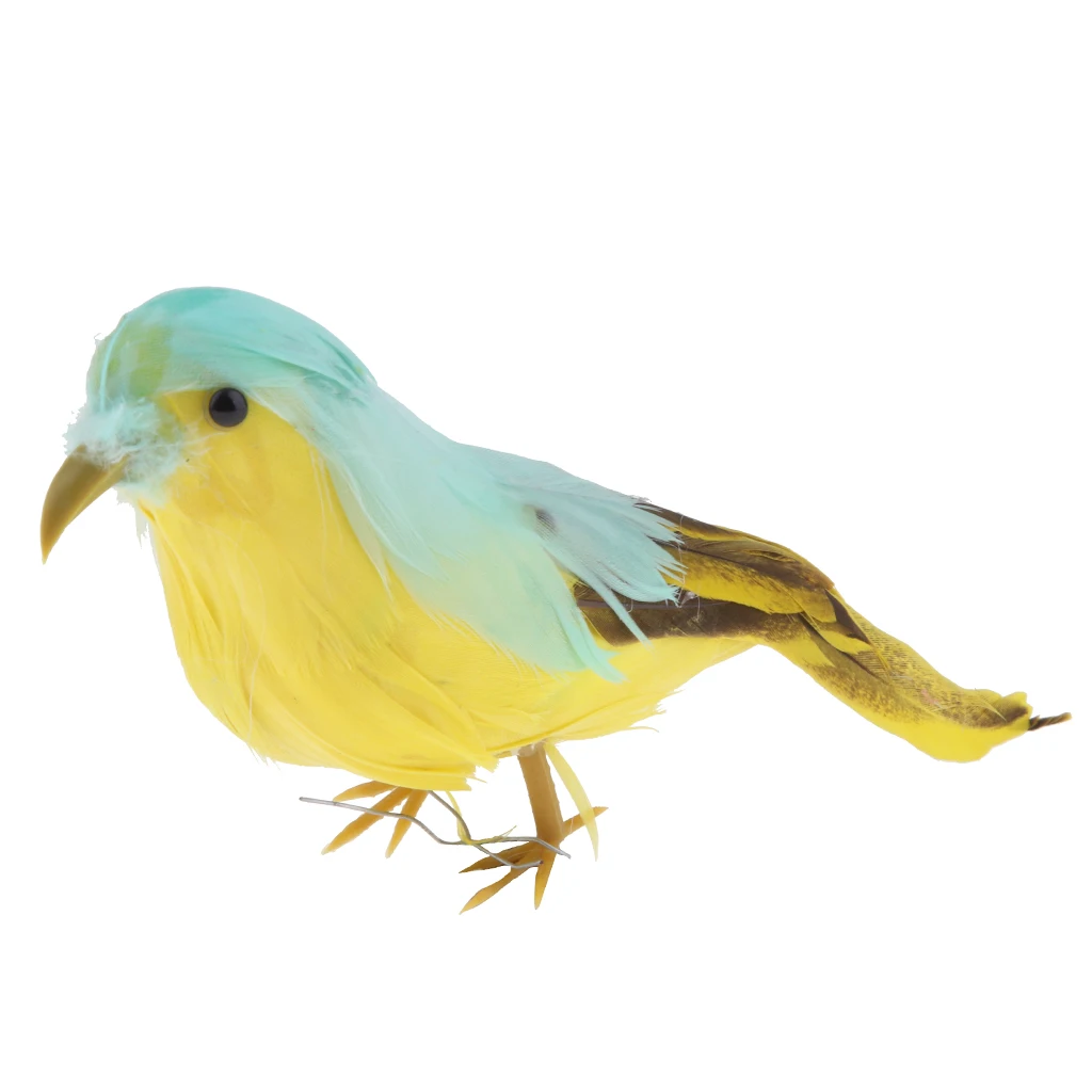 MagiDeal 5inch Artificial Feathered Foam Birds Statue Festival Party Decorative Ornament Shelf Display Art Craft
