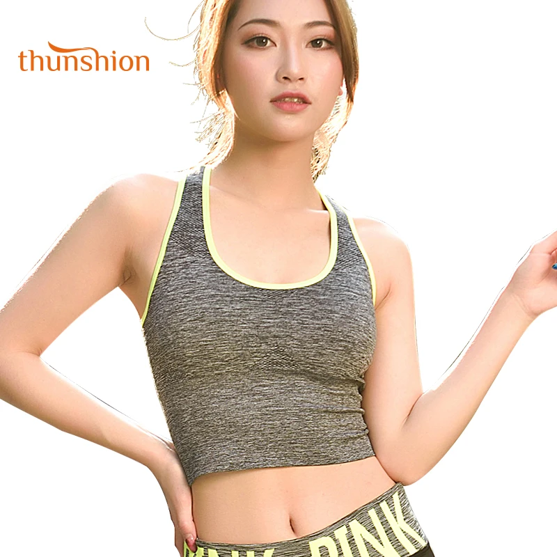 THUNSHION Tight High Elastic Brassiere Sport Woman Fitness Top Workout