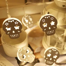 Креативная белая металлическая Shantou Праздничная светящаяся светодиодная гирлянда USB Батарея белые металлические гирлянды «призрак» для дома вечерние свадебные декоративные