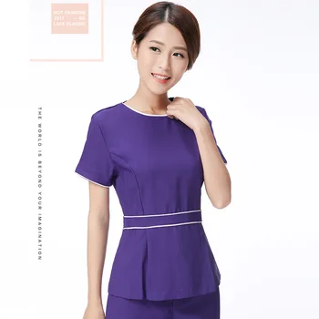 

Women's Fashion Scrubs Set Chiffon Breathable Spa Tunic Set Uniform High-quality