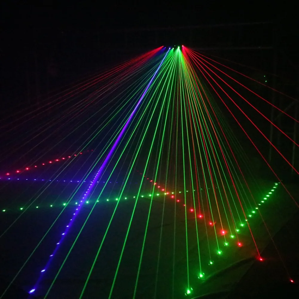 6 Объектив RGB полный цвет луч оптической сети эффект Освещение Свадьба для отдыха и вечеринок шоу проектор DMX лазерный сцены QA-X6