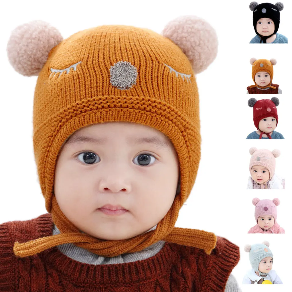 

Kids Girl Boy Winter Hat Baby Soft Warm Beanie Cap Crochet Elasticity Knit Hats Children Casual Warm Beanie Hats Accessories