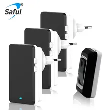 Saful беспроводной дверной звонок Водонепроницаемый 28 Мелодия домашний дверной звонок с 1 Кнопкой+ 3 домашние приемники дверного звонка EU/US/UK/AU