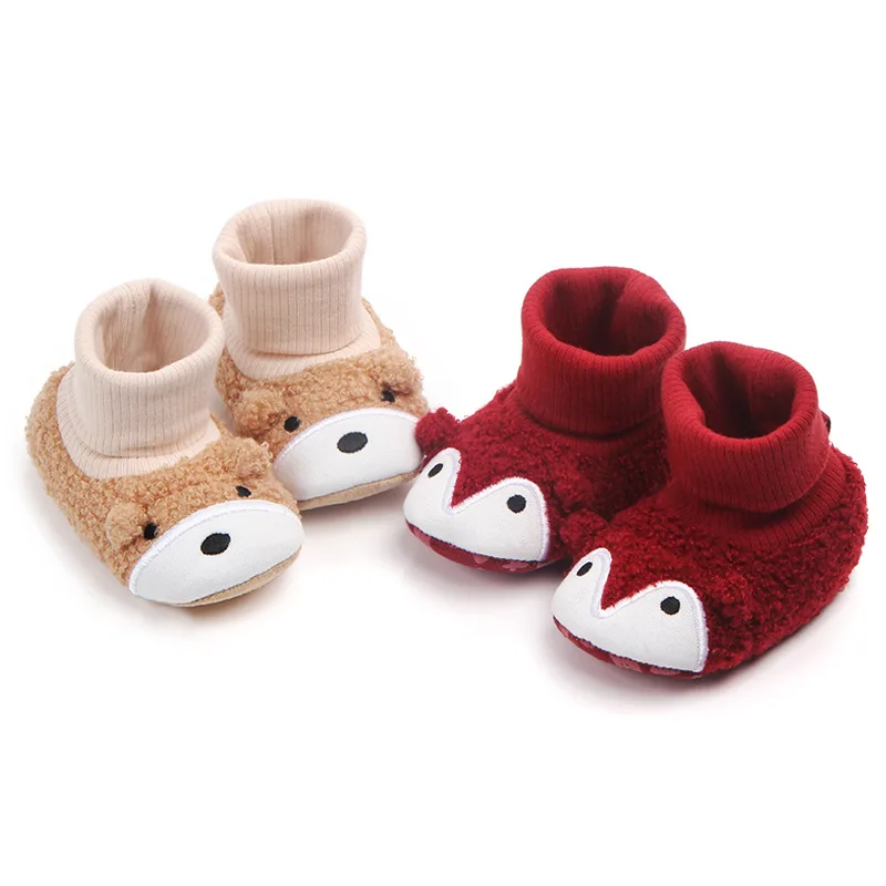 Baby Shoes Winter Newborn First Walkers Shoes Infant Leopard Shoes Cute