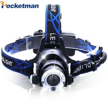 Headlight CREE T6 3800LM LED Headlamp Powered Head Lamp Torch LED Flashlights Biking Fishing Torch for 18650 Battery Charger