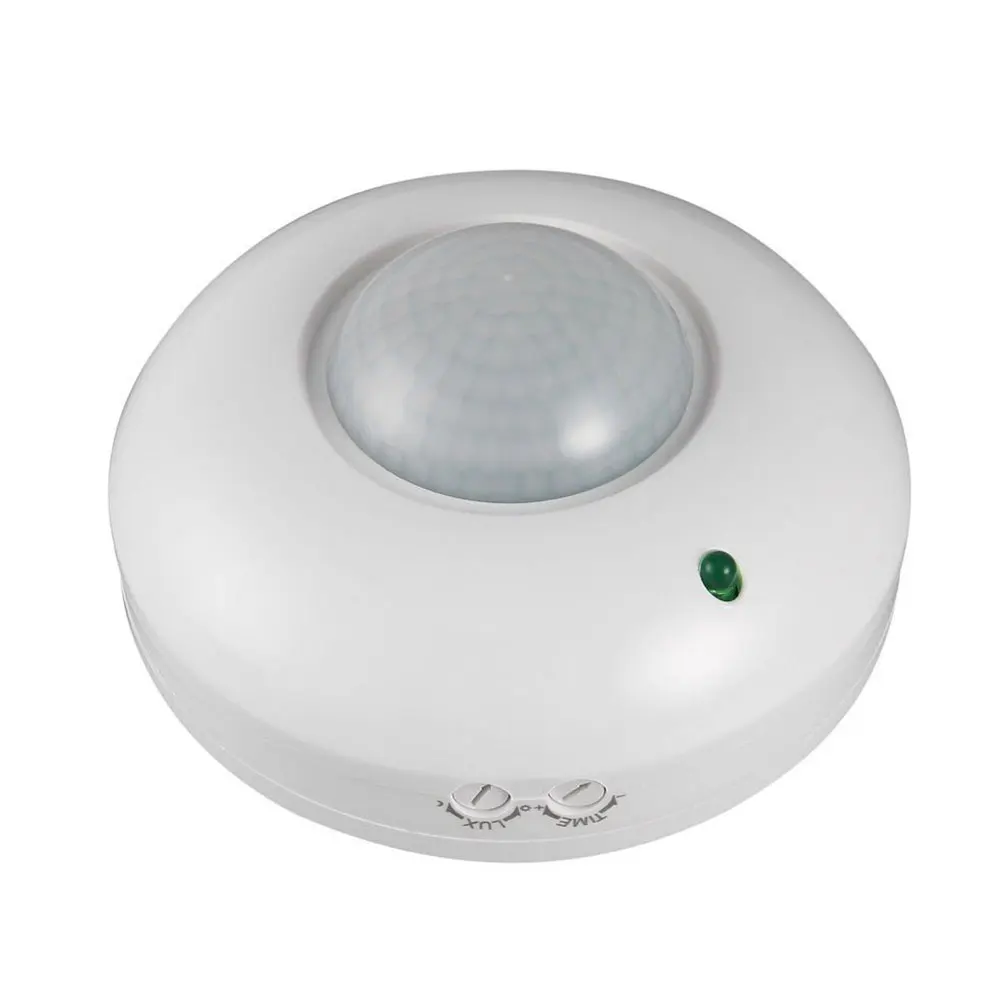 

Round Surfe Mount Detector Security Motion Sensor White Mini Led Alarm Switch Body Induction Home Ceiling Indoor Use Infrared
