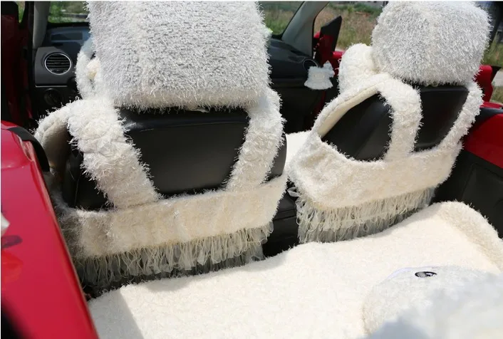 MeimeiBear Noble Mei Bear универсальный чехол для автомобильных сидений бархатная кружевная подушка для автомобильных сидений для женщин 8 шт-бежевый