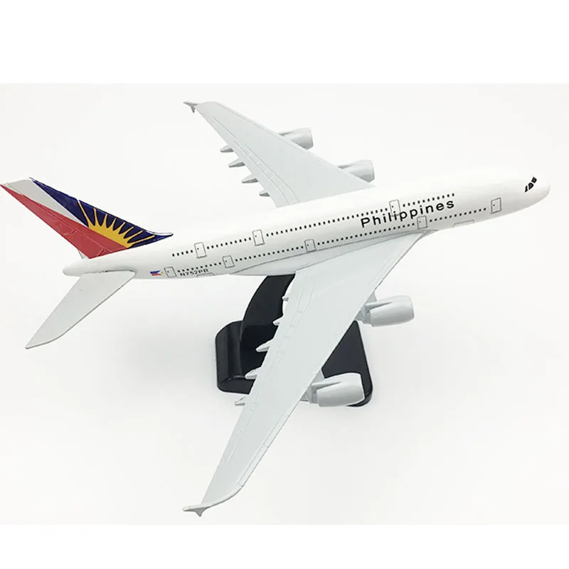 Модель самолета A380 20 см авиакомпании Филиппины модель 16 CEBU PACIFIC AIR Аэробус A320 из