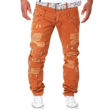 Мужские высококачественные модные джинсы из хлопка в стиле хип-хоп, повседневные рваные мужские брюки, удобные весенне-осенние брюки