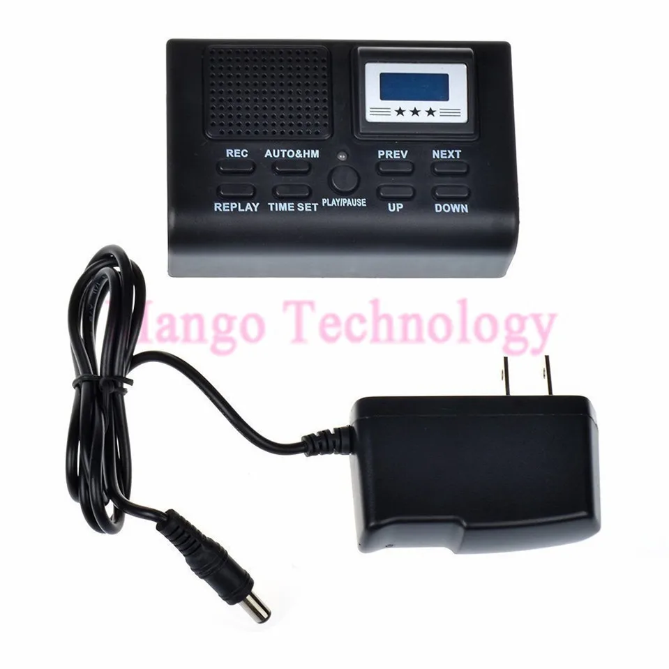 2017 High Quality Telephone Telephone Logger/Telephone Voice Monitor Blue LCD display With Clock function Digital Voice Recorder