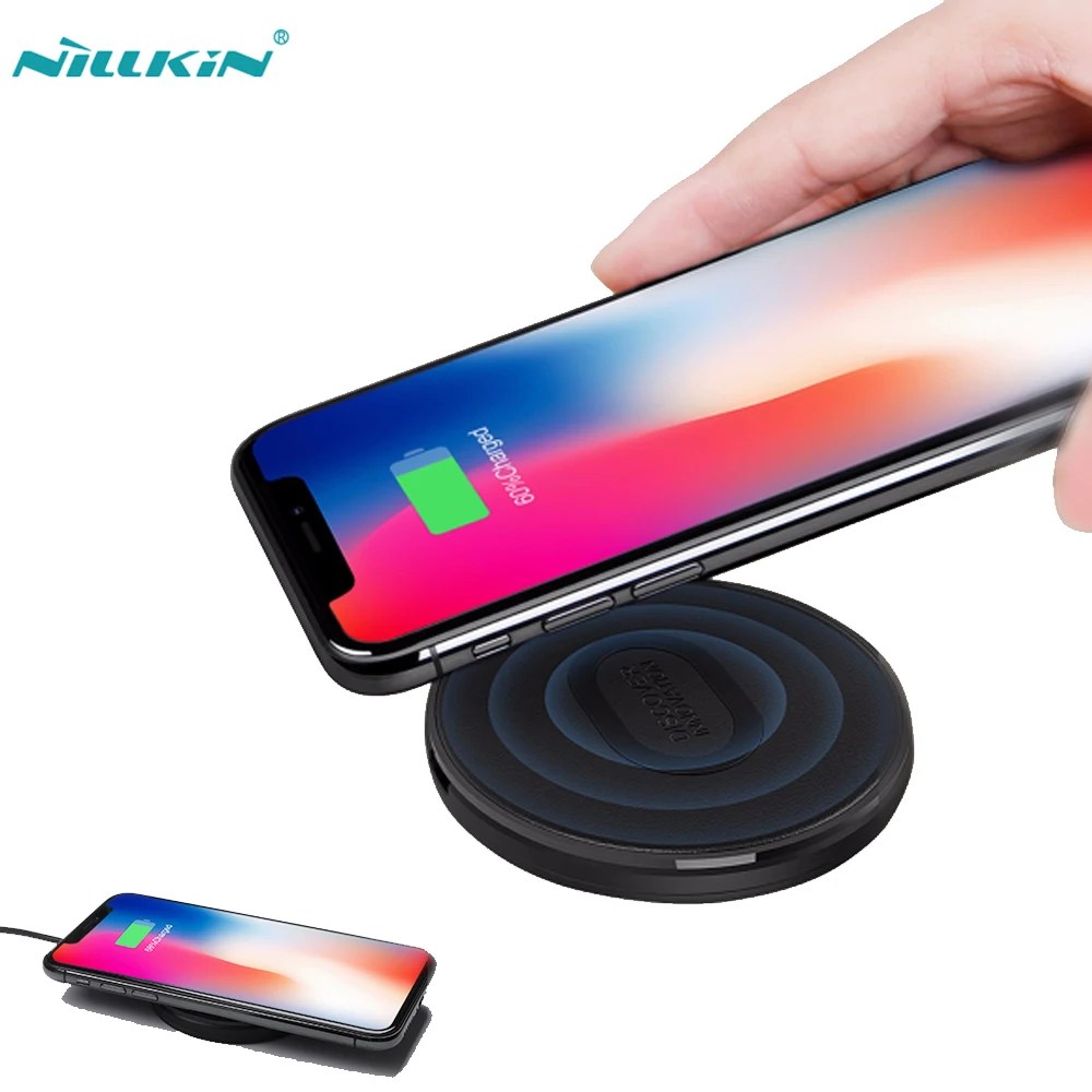 Nillkin Mini 10 Вт Быстрое беспроводное зарядное устройство Qi для Samsung S9 S10 S8 Plus Note 9